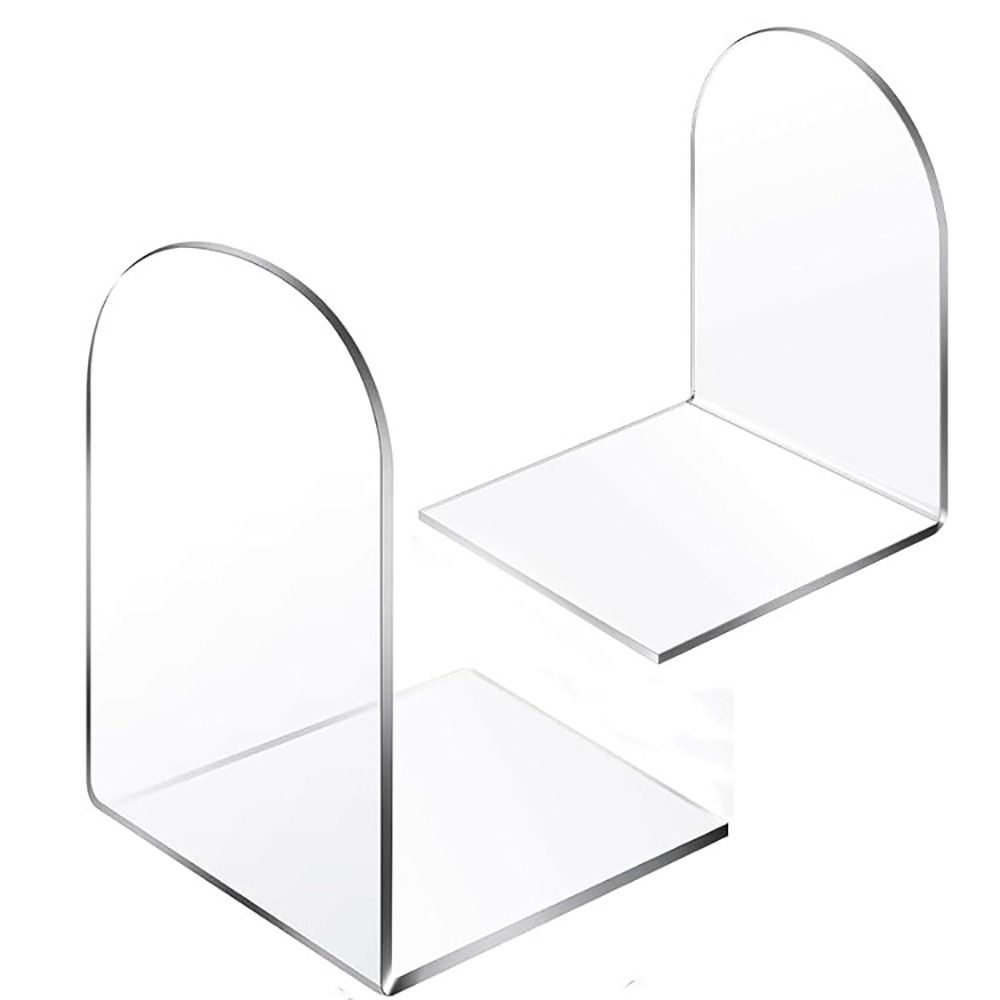 Clear Acrylic Book Stand Holder - نهايات كتب أكريليك لأرفف الكتب، نهاية