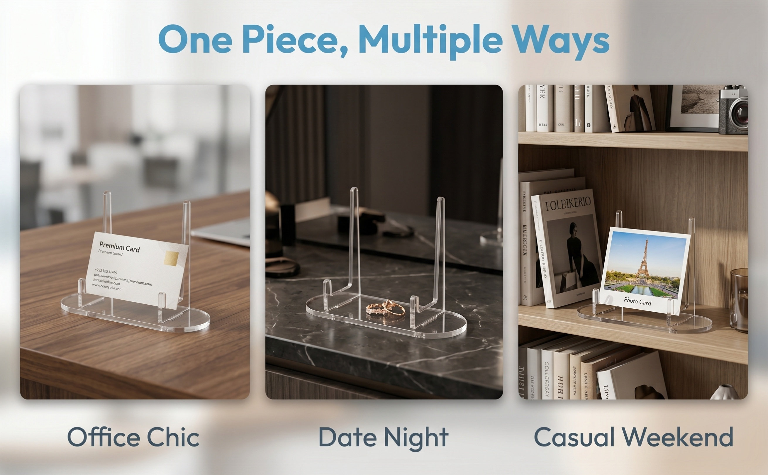 Clear Acrylic Book Stand Holder - قطعتان من حامل العرض الشفاف المصنوع