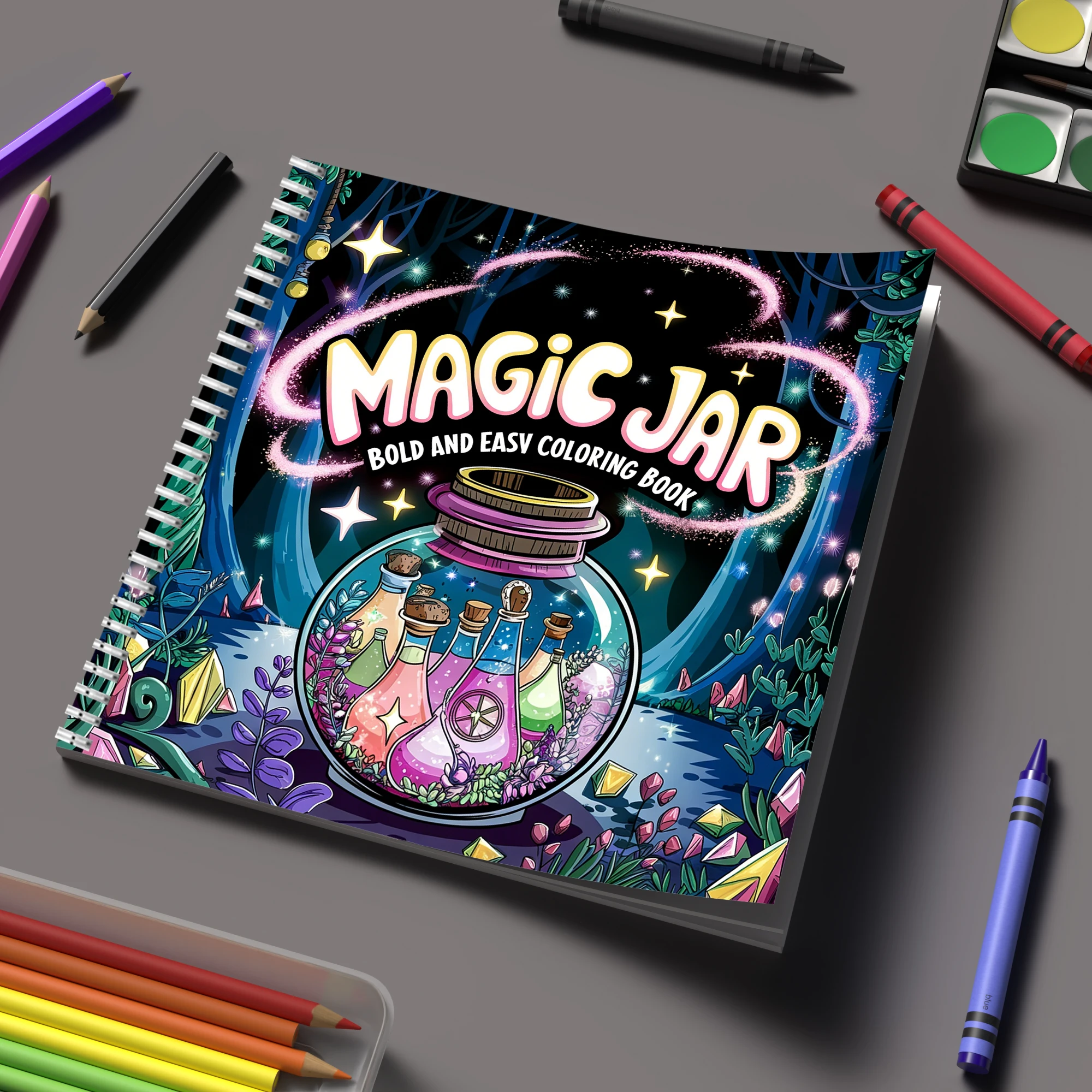 كتاب تلوين سحري للبالغين، هدية - مراجعة Adult Coloring Book Stress Relief وسعره