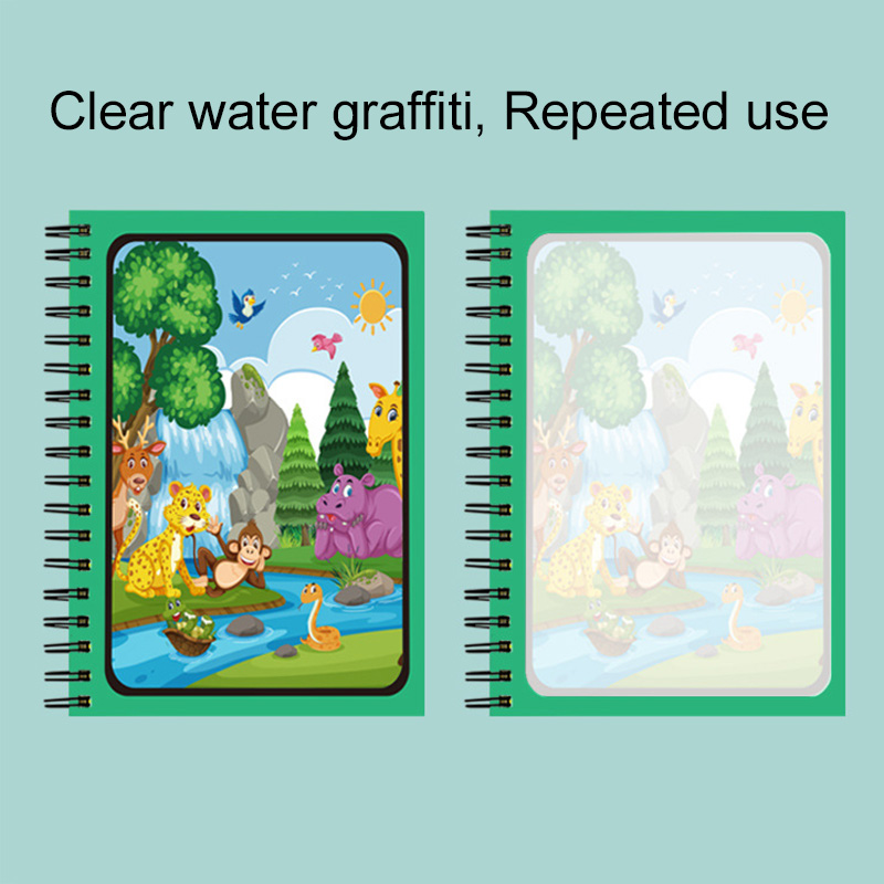 كتاب مائي سحري مع قلم، هدايا ل - مراجعة Reusable Water Magic Coloring Book وسعره
