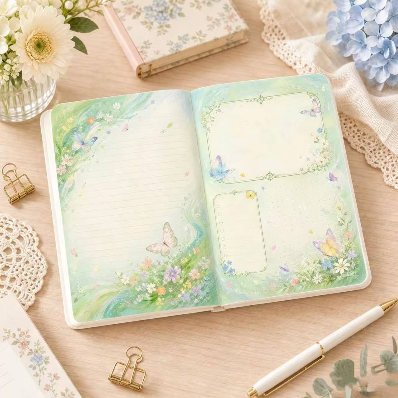 دفتر ملاحظات جلدي بتصميم فراشة - مراجعة Vintage Leather Journal Notebook وسعره